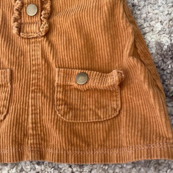 3/$15 SALE NICOLE MILLER NEW YORK RUST RIBBED CORDUROY DRESS 3/6M - Picture 2 of 4